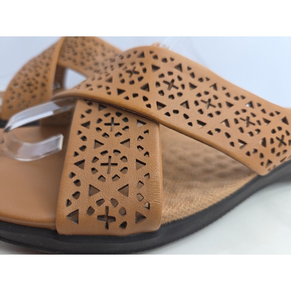 Softwalk Tillman S1502-267 Womens Brown Leather Comfort Slides Sandals Sz 12 EUC - Picture 6 of 13